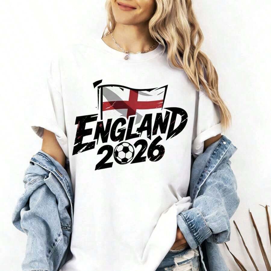 France 2026 Supporter T-Shirt, Football Fan T-Shirt With French Flag, 2026 World Cup Supporter Shirt, Gift For The French National Team. Women's T-Shirts - 白色 14 - 查看 1
