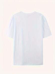 Cool Casual Women's T-Shirt, Short Sleeve, Fruit Print, Graphic Tee, Casual Summer Top, Comfortable Fabric, Perfect As A Gift. - 白色 - 查看 2
