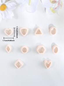 Mini Geometry Clay Cutters Molds, 11 Style Geometry Clay Cutters For Polymer Clay Earrings Bracelets Necklaces Making, DIY Clay Tools, Earring Making Kit - Geometry - View 2