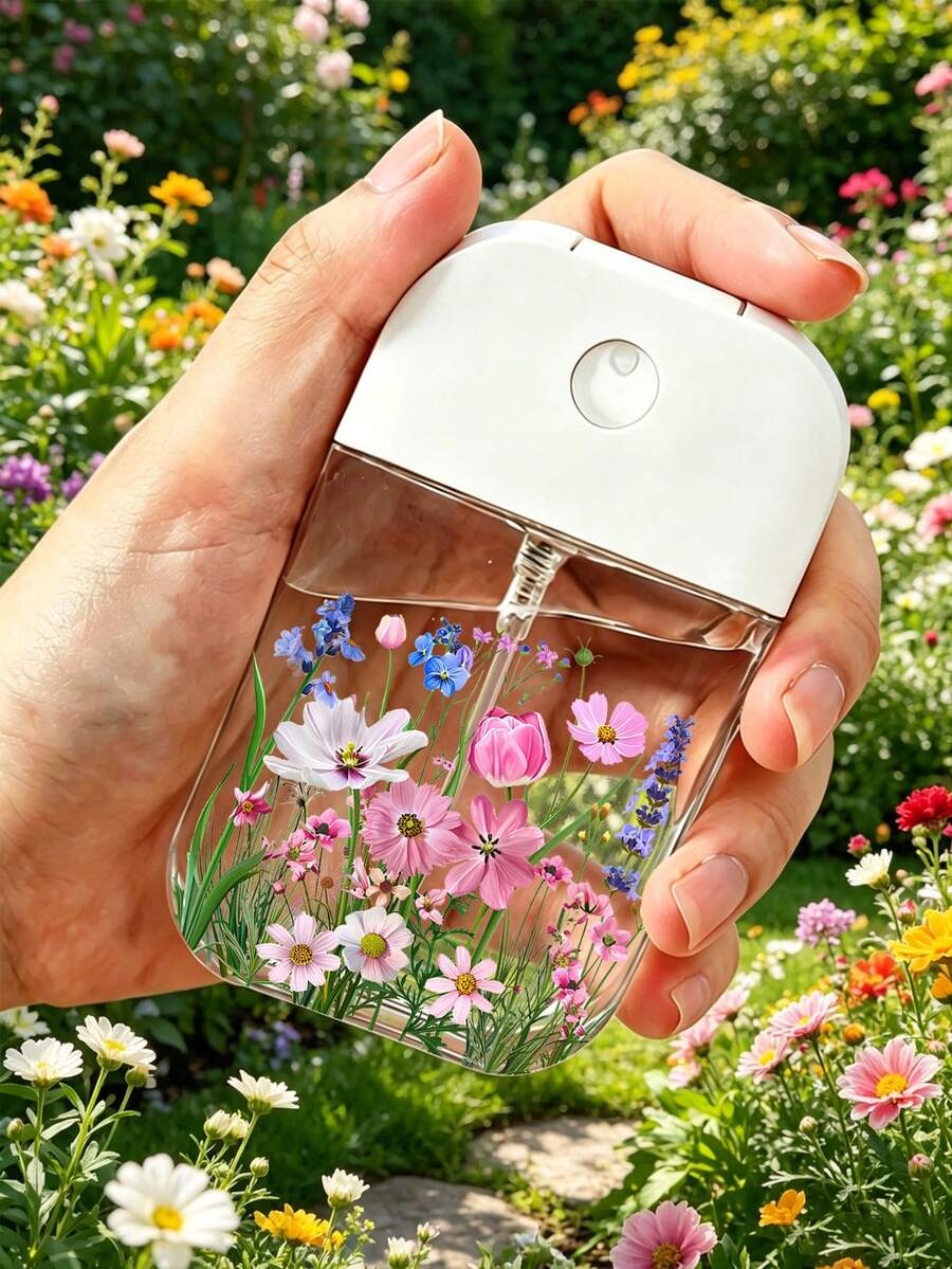 Chai xịt du lịch PET họa tiết hoa mới, có thể tái sử dụng, có thể đổ đầy lại, dùng được cho nước hoa, nước tẩy trang, xịt khoáng dưỡng da mặt, thích hợp đựng nước tẩy sơn móng tay, nước hoa hồng và nước tẩy trang, có thể tái sử dụng, vật dụng cần thiết khi đi du lịch, phụ kiện du lịch hoàn hảo, quà tặng ngày lễ, quà Giáng sinh, quà năm mới cho thầy cô, bạn bè và các cặp đôi. - Xem 1