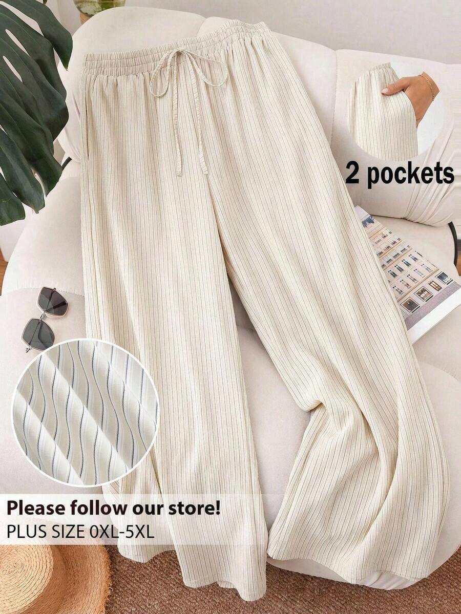 CosyJoli Pantalones de Pierna Ancha para Mujer Talla Grande, Estilo Casual de Negocios, Primavera-Verano, Playa, Día de San Valentín, Moda Elegante, Color Morado Raíz de Loto y Rosa, con Bolsillos. Pantalones de Playa, Vacaciones, Lavanda, Estudiantes Universitarios, San Valentín, Crucero, Pantalones de Verano para Mujer, Pantalones Holgados, Pantalones de Talla Grande para Mujer, Pantalones Casuales para Mujer - Multicolor 2 - Ver 1