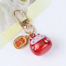 1pc New PVC Stitch Flocked Keychain Pendant, Cute Backpack Accessory, Party Favor Gift - One Size - View 4