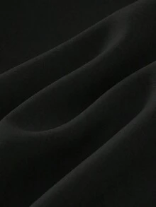 Pantalones/faldas cortas plisadas de cintura elástica, cómodos y sueltos, de estilo básico y versátil, para uso diario, que estilizan la figura, en color albaricoque, para mujeres de talla grande, para primavera/verano - Negro - Ver 11