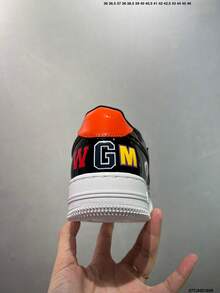 Giày thể thao thường ngày A BATHING APE Bape, họa tiết ngôi sao phối màu, giày bóng bẩy, thích hợp cho hoạt động thư giãn. - Cá mập cam - Xem 11