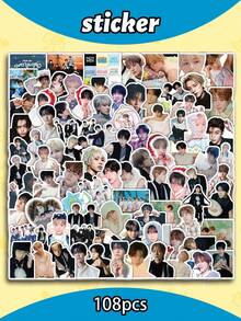 108pcs NC/TWISH Limited Edition Stickers | Ode To Love Album K-Pop Stickers, All Members Individual And Group Photo Stickers, Must-Have For NCTzen Fans, Suitable For Laptop, Water Bottle, Phone Case, Skateboard DIY, Ideal K-Pop Merchandise Gift - Multicolor - View 1