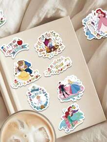Disney | 50 miếng dán hình Công chúa Cinderella và Bạch Tuyết dễ thương, decal vinyl dùng cho sổ tay, sổ kế hoạch, máy tính xách tay, bình nước, sticker trang trí thẩm mỹ cho văn phòng phẩm, đồ dùng cho tiệc tựu trường, quà tặng sinh nhật và đồ thủ công DIY. - 1 Set - Xem 2