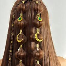 Bộ 45 phụ kiện tóc phong cách Bohemian bãi biển, kẹp tóc và dây buộc tóc hình sao biển vàng đính ngọc trai, phụ kiện tóc mùa hè mang phong cách đại dương dành cho nữ, kẹp tóc, phụ kiện dự tiệc. - Nhiều màu - Xem 10