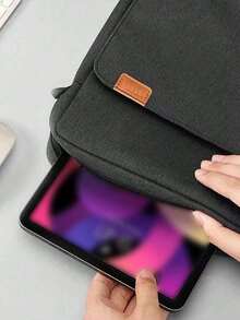Mochila portátil multifuncional con puerto USB, mochila de viaje resistente al agua para hombres y mujeres, cabe portátiles de 15.6 pulgadas - Negro - Ver 8
