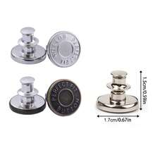 2/4pcs Jeans Button Tightener, Waist Tightener For Pants, Jeans Buttons, Waist Size Reducer For Jeans, Pants Tightener, No Sewing Required, Easy To Install - Buttons - View 5