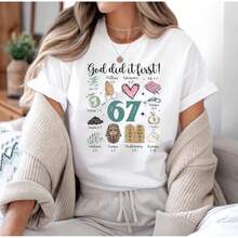 Bible Verse T-Shirt 6:, God Did It First T-Shirt, Christian T-Shirt 6, Faith-Based Youth Fashion Clothing - 白色 - 查看 1