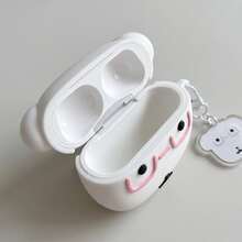 1个眼镜狗造型蓝牙耳机保护套，适用于 Pro/Pro2/Pro3/AirPods4 - 白色 - 查看 6