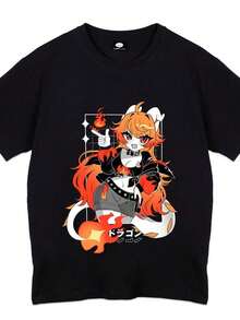 Camiseta de fuego SweatyLilKoi - Negro - Ver 1