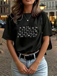Women T-Shirts - Black - View 4