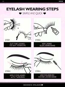5 pares de pestañas postizas W55, estilo europeo y americano rizado y estereoscópico, que crean fácilmente un maquillaje de ojos de gato mixto natural, grado de rizado D, 5 pares, longitud mixta de 6-14 mm, ajuste natural a la forma del ojo. Material ligero y amigable con la piel, reutilizable, fácil para principiantes, ahorra tiempo de maquillaje DIY, adecuado para el transporte diario, citas, salidas, gran regalo para novias y días festivos. - Negro - Ver 7