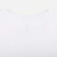 Women's Printed T-Shirt. Stylish Short-Sleeved T-Shirt With A Round Neck And Floral Print. Soft And Breathable, Featuring Pink Roses And Green Foliage. Versatile For Summer Parties, Perfect For All Seasons, With Convenient Local Shipping. Loose And Comfortable Plus-Size T-Shirt For Summer. - White - View 11
