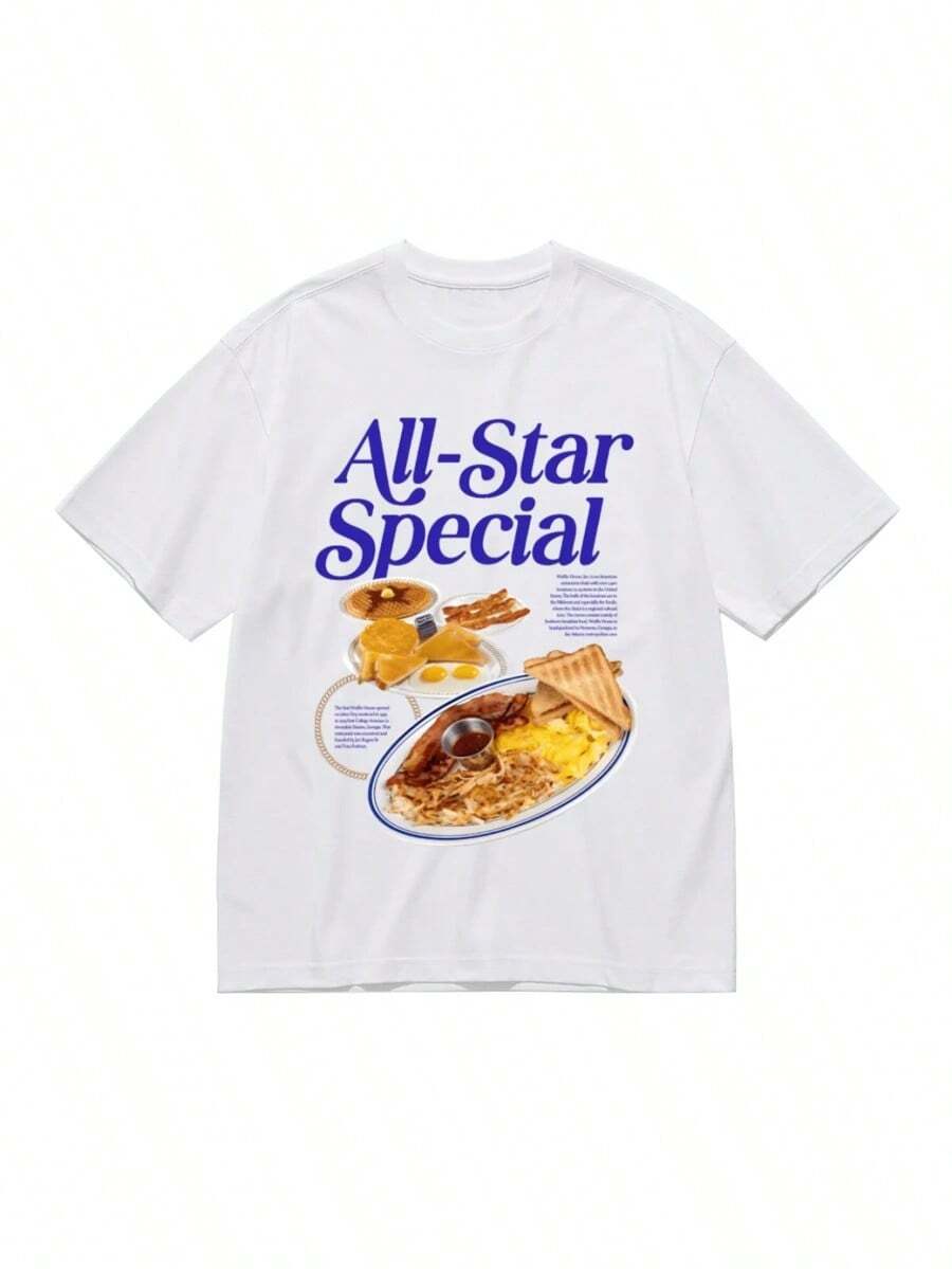 1 pieza Camiseta de Algodón Especial All-Star - Camiseta Básica Casual Minimalista, Top de Streetwear Premium de Peso Pesado con Hombros Caídos, Camiseta Lisa Versátil para Hombres y Mujeres, Ideal para DIY y Uso Diario, 180g Algodón 100% - Blanco - Ver 1