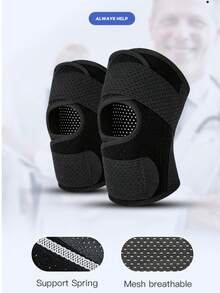 Vilico 1 Piece Of Black And White Knee Protection Thigh Meniscus Protection Sports Running Basketball Climbing Protection Knee Joint Patella Strap Breathable Lightweight Gym Knee Protection Fitness Equipment - Multicolor - View 7