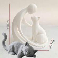 Slouchy Sleeping Cat Ornament Display Hanging Edge Decoration Display Companion Workstation Desktop Desk Home - A - View 9