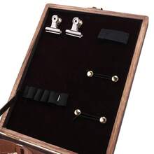 Writers Messenger Wood Box, Wooden Box With Hinged Lid Shoulder Bag, With Lid Outdoor Sketching Storage Box Log - Multicolor - View 8