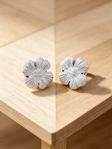 2 Pcs Fashion Flower-Shaped Women's Cufflinks, Brooches And Button Covers, Suitable For Daily And Festival Wear, Great Gifts For Friends - Multicolor - View 6