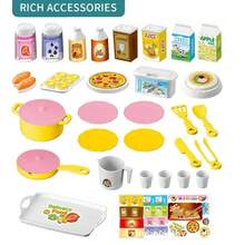 Mini Toy Kitchen Set For Kids, Pretend Play Kitchen Set With Utensils, Role Play Set, Gift For Boys And Girls - Pink - View 7