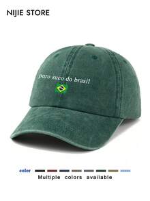 1 chiếc mũ Brazil thời trang, mũ lưỡi trai kiểu vintage Puro Suco Do Brasil có thể điều chỉnh kích cỡ, nhẹ, thoáng khí, chống nắng, thích hợp cho các hoạt động thể thao ngoài trời và sinh hoạt hàng ngày, đi biển, du lịch. - Puro Suco do Brasil - Xem 2