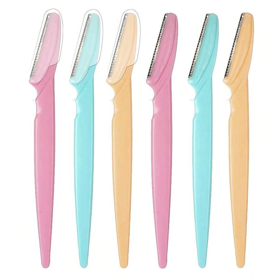 3/6pcs Portable Mini Eyebrow Razors, Fine Safety Mesh Blades, Trim Eyebrows Without Hurting Skin, Macaron Non-Slip Handle, Compact Head Design, Suitable For Daily Makeup Lovers, Beginners, Travelers, Home Grooming, Makeup Prep, Travel Touch-Ups, With Protective Blade Cap, Long Non-Slip Handle, Eyebrow Razor, Eyebrow Razor, Eyebrow Razor, Eyebrow Razor, Eyebrow Razor, Eyebrow Razor, Eyebrow Razor, Eyebrow Razor, Eyebrow Razor