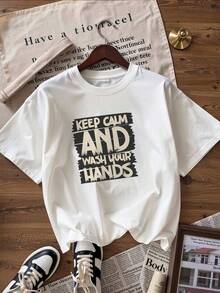 Casual And Fun Style Short Sleeve T-Shirt, Fashionable Short Sleeve T-Shirt For Spring And Summer 2026, Made In Mexico, 180 Grams. Cartoon Print, Couple Design, Suitable For Indoor Or Outdoor Wear. Crew Neck, Unisex, Ideal For Office And Leisure. One-Piece Pack. - WH-P631577SLNDXZGY617 - 查看 3