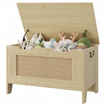 Banco de almacenamiento rústico para sala de estar - Baúl con tapa y bisagra de  - Ideal para mantas y organización del hogar - Mueble multifuncional para recibidor, dormitorio o sala