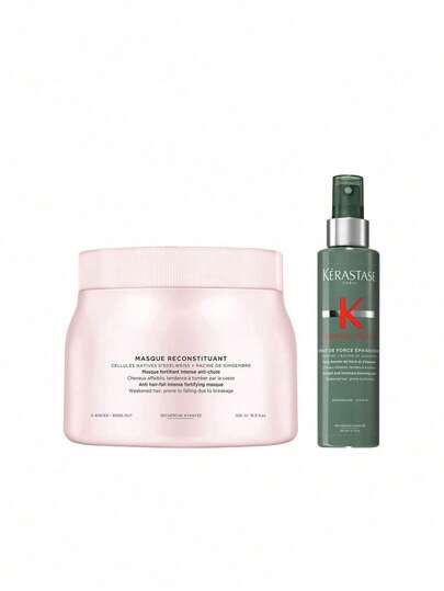 Kérastase [Bundle] Genesis Masque Reconstituant 500 Ml + Homme Thickness Boosting Spray 150 Ml