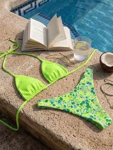 Women Plus Size Sports Swimwear - Multicolor 4 - View 3