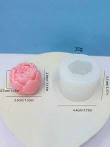 1个玫瑰花香薰石硅胶模具，手工DIY香薰石装饰模具，多种图案可选，不粘易脱模 - 白色 - 查看 7