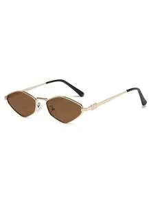 1 chiếc kính râm nữ, kiểu dáng tối giản, gọng mảnh hình kim cương nhỏ, phong cách retro, chất liệu cao cấp, phù hợp cho đeo hàng ngày, đi làm, lái xe, du lịch, đi biển, đa năng. - Nhiều màu - Xem 3