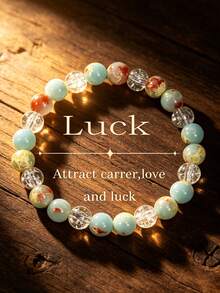 1 pieza Pulsera vintage estilo bohemio con cuentas de piedra natural Shoushan de 8 mm, que significa salud y suerte, pulsera elástica para mujeres, adecuada para joyas de uso diario y vacaciones - Estilo A - Ver 14
