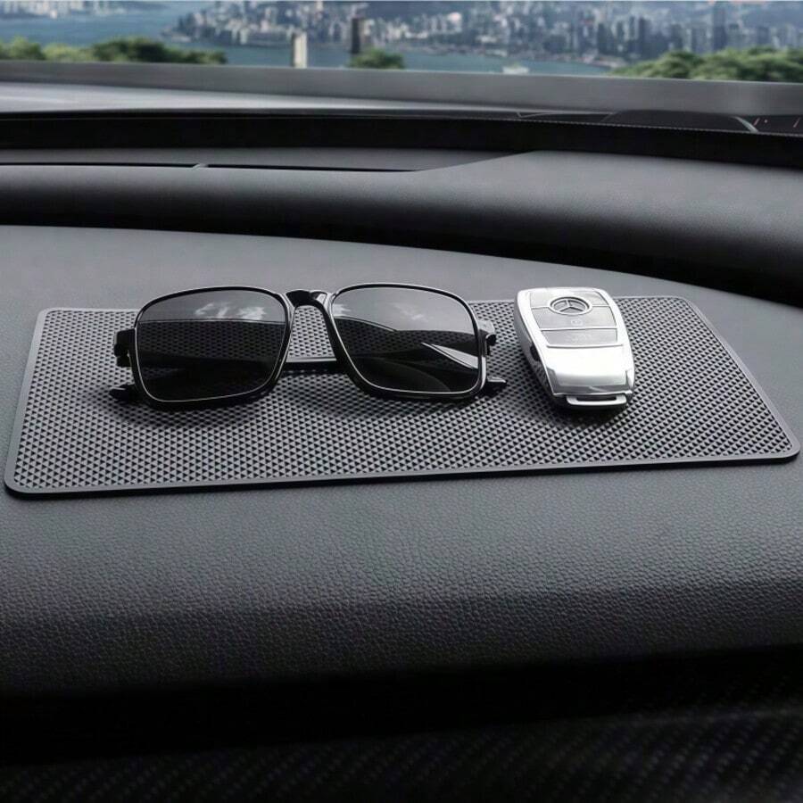 1pc Car Dashboard Anti-Slip Mat, Dedicated Phone And Key Storage Pad For Dashboard, Can Hold Remote Control And Small Items, Organized Storage Improves Car Convenience, Waterproof And Dirt-Resistant, Easy To Clean With A Damp Cloth