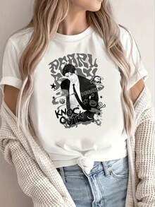 Women T-Shirts - [White] - View 12