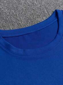Camiseta cactus con con estampado de slogan - Azul - Ver 7