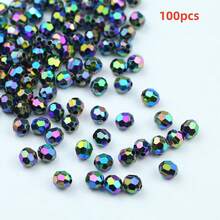 100-500pcs Acrylic Shiny Faceted Corner Beads - DIY Handmade Beading, Suitable For Jewelry Making, Handicrafts, Translucent Material - Faceted Beads - View 55