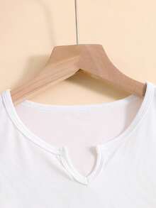 SY251112 (51) Women's Graphic T-Shirts, V-Neck Style, Lightweight For Spring, Summer And Autumn - Women's Everyday Fashion Clothing In Standard Sizes B9 - 黑色 - 查看 9