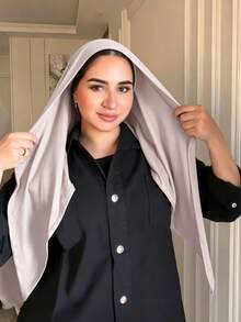 1pc Instant Triangle Hijab, All-In-One Tie-Up Design, Quick Wrap Without Slipping, No Undercap Needed, Suitable For Daily Wear, Prayer, And Outings - Instant Triangle Hijab - View 20