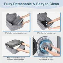 1 chiếc đệm ghế tăng cường cho thú cưng có thể gấp gọn chất lượng cao, vỏ bọc ghế ô tô chống thấm nước cho thú cưng, thích hợp cho thú cưng sử dụng ngoài trời và trong ô tô, mọi mùa - Nhiều màu - Xem 8