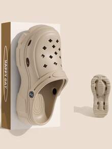 Sandales décontractées légères et respirantes pour femmes MAOLI, style sport outdoor, couleur unie, plates, souples et flexibles, antidérapantes, chaussures d'eau pour couples, glissières pour femmes durables et respirantes, sandales compensées pour femmes - marron clair - Voir 6