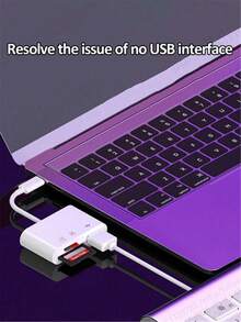 قارئ بطاقة Micro SD محول 3 في 1 USB-C، متوافق مع أجهزة Type-C - مشاهدة 1