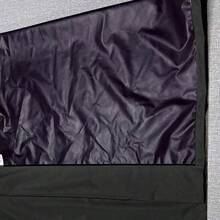 2pcs Black Out Curtain Panels, Rod Pocket Top, Lightweight, Black Lining, Polyester Material, Suitable For All Seasons, Washable, Applicable For Kitchen, Bedroom, Cafe, Office, Darkening Room, Summer Shading - Black - View 5