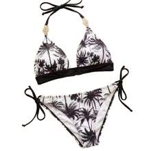Traje de baño de una pieza para mujer 2026 con cuello halter, tirantes ajustables, diseño sin espalda, ropa de baño de playa, de secado rápido para vacaciones - Negro - Ver 5
