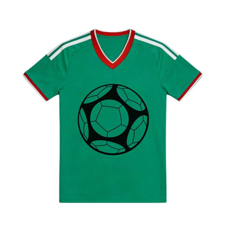 Camiseta de fútbol Diseño de estampado de patrón de balón de fútbol - Multicolor - Ver 1