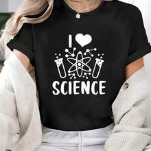 Printed T-Shirt For Men And Women - Black - View 1