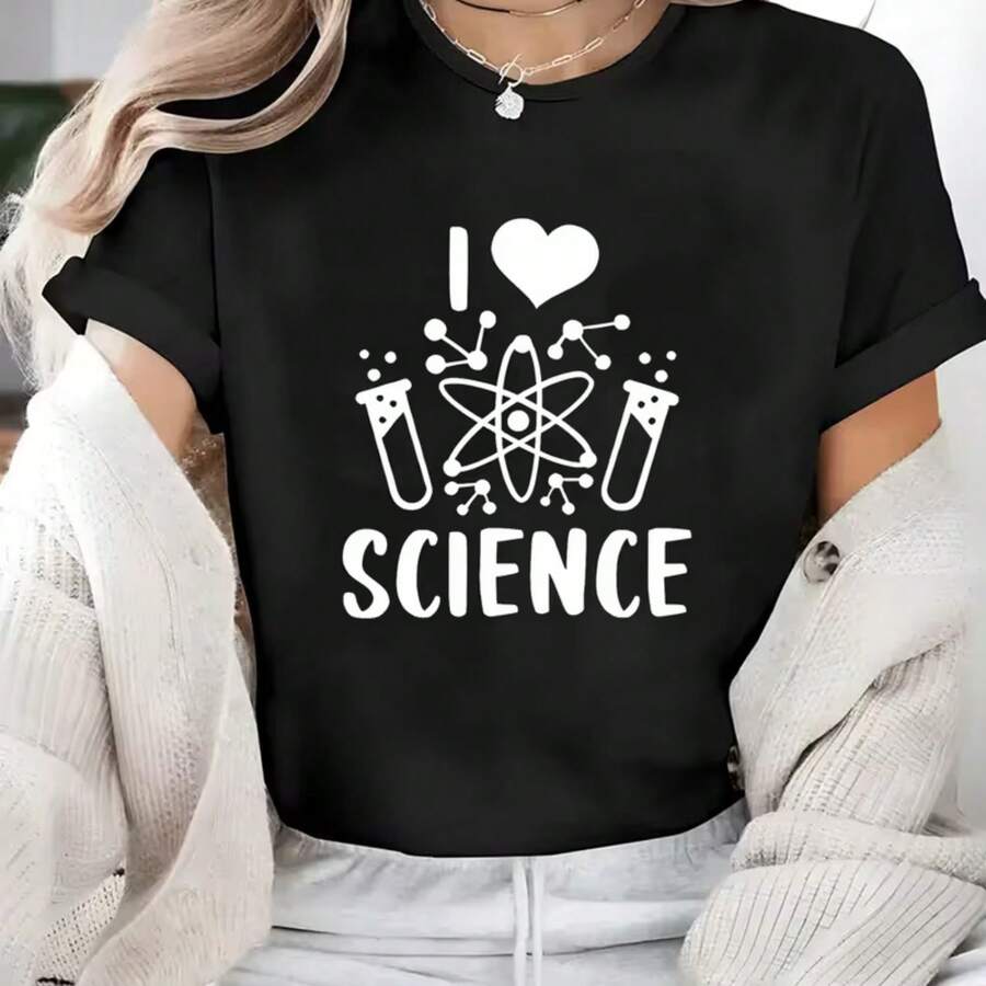 Printed T-Shirt For Men And Women - Black - View 1