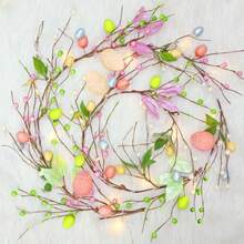 ATDAWN Guirnalda de Navidad con huevos de Pascua de 6 pies, funciona con pilas, guirnalda de Navidad con luces, guirnalda de huevos para Pascua, día festivo, primavera, hogar, decoración de Navidad - Vistoso - Ver 8