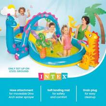 Intex 11 x 7.5 x 44 Pulgadas Dinoland Play Center - Piscina Inflable al Aire última intervensión para niños - Multicolor - Ver 5